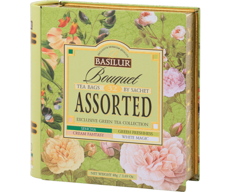 BASILUR ASSORTED BOUQUET Collection – 32 Enveloped Tea Bags