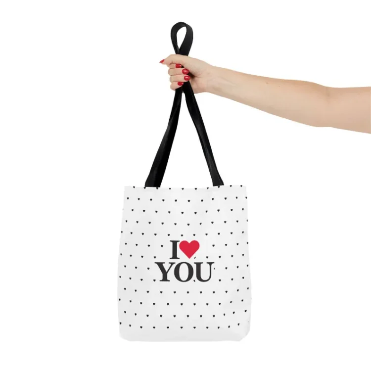 I Love You Tote Bag, Gift for Her, Valentine's Day, Beach Bag, Shopping Tote